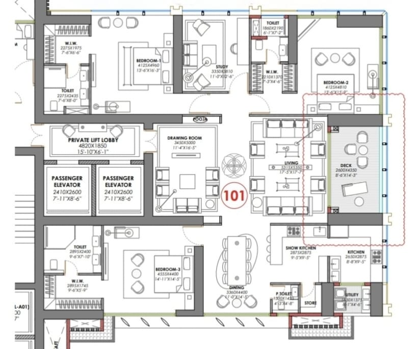 Typical Floor Plan 3.5 BHK Preview